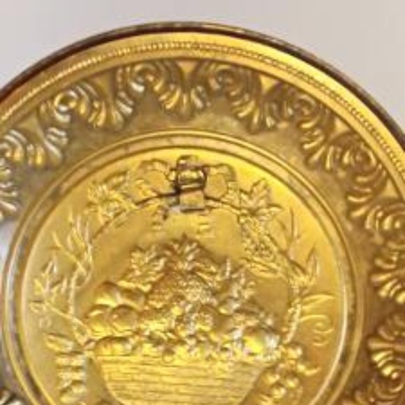 Set Of 3 Brass Embossed Wall Plates - Picture 5 of 5